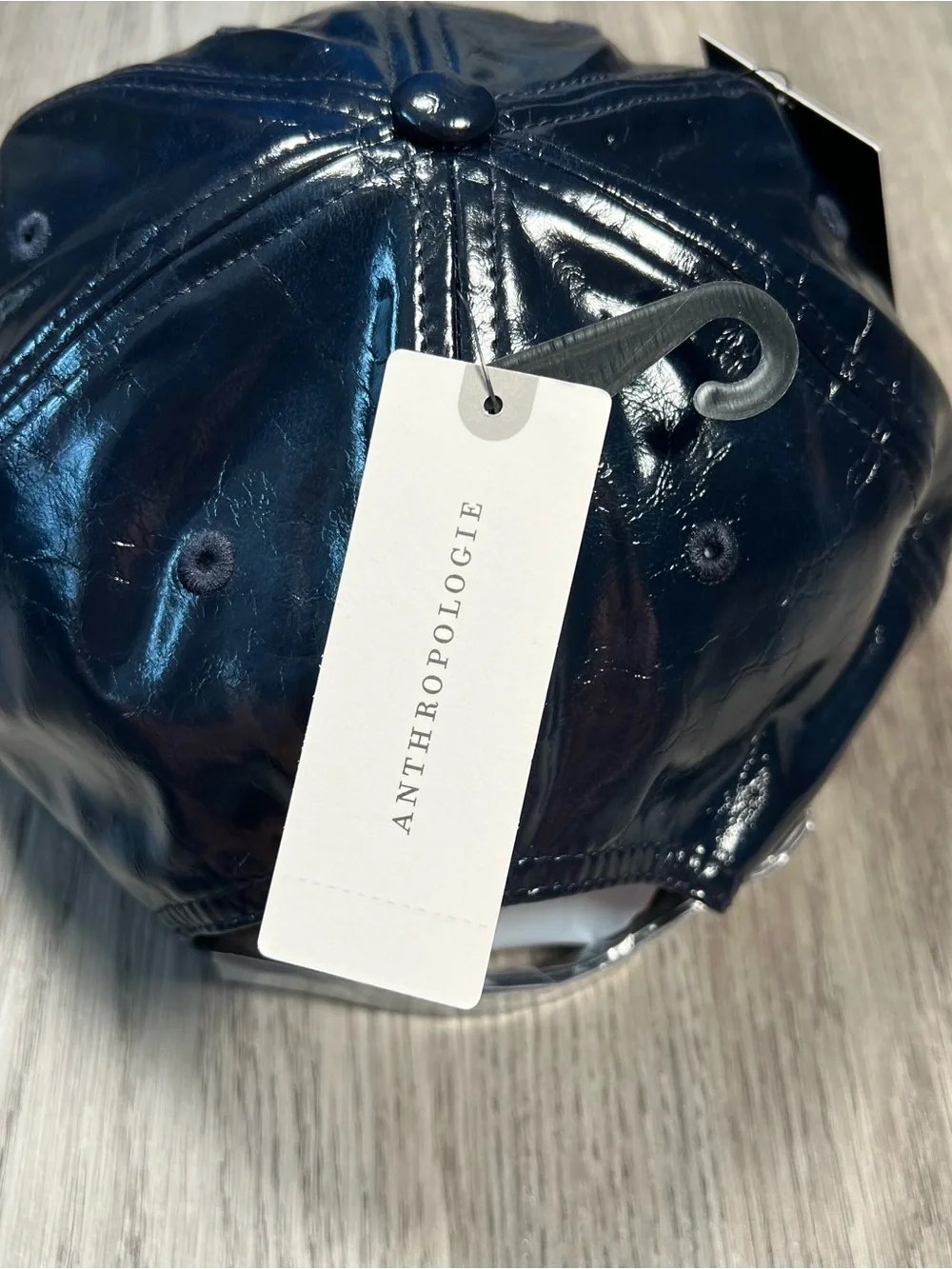 New '47‎ Brand Anthropologie New York Yankees Navy Baseball Hat Cat Faux Leather